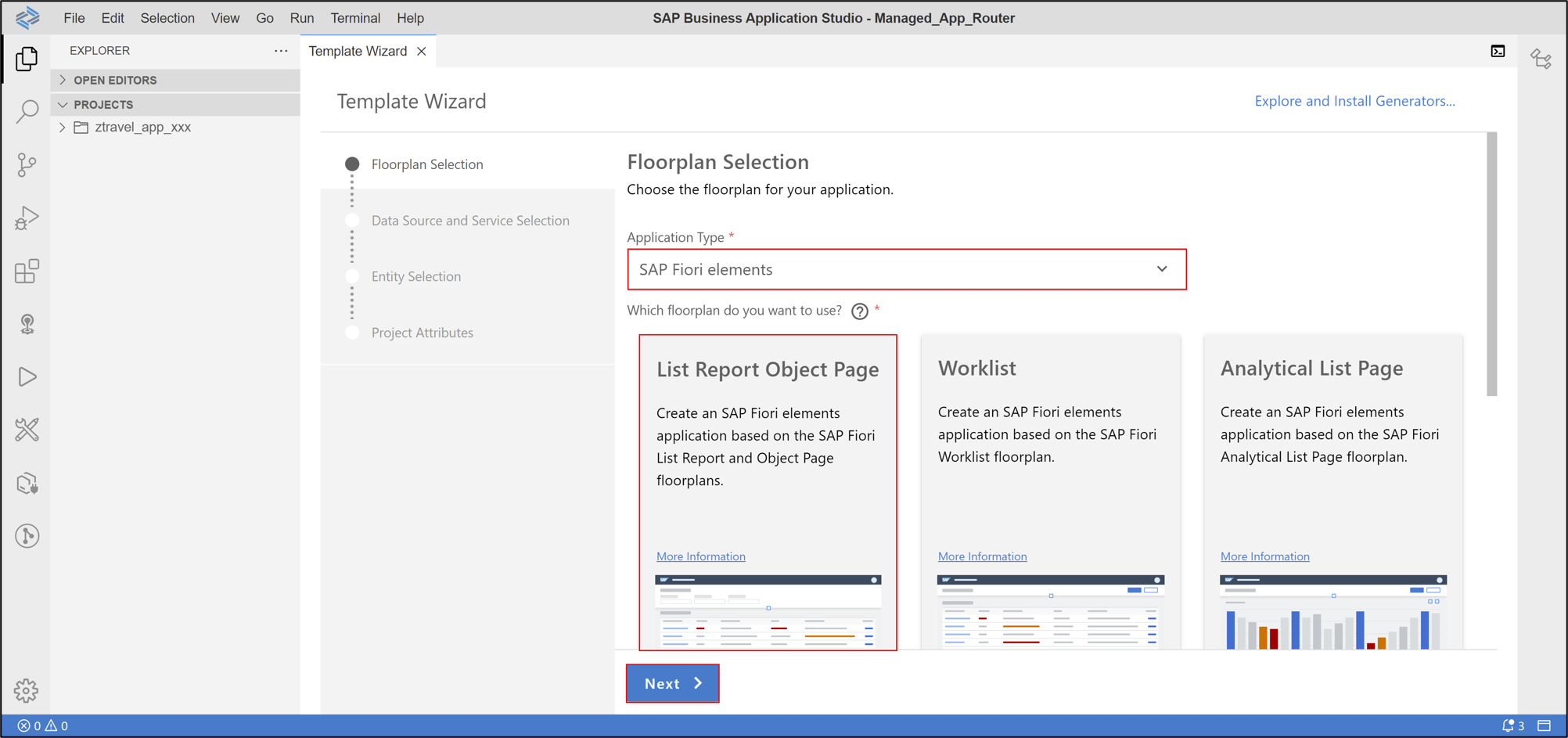 Fiori application