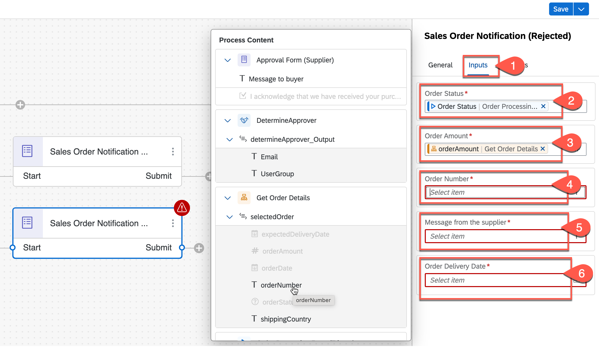 Process Content Inputs
