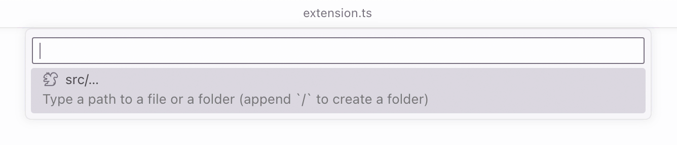 New File Now extension dialog