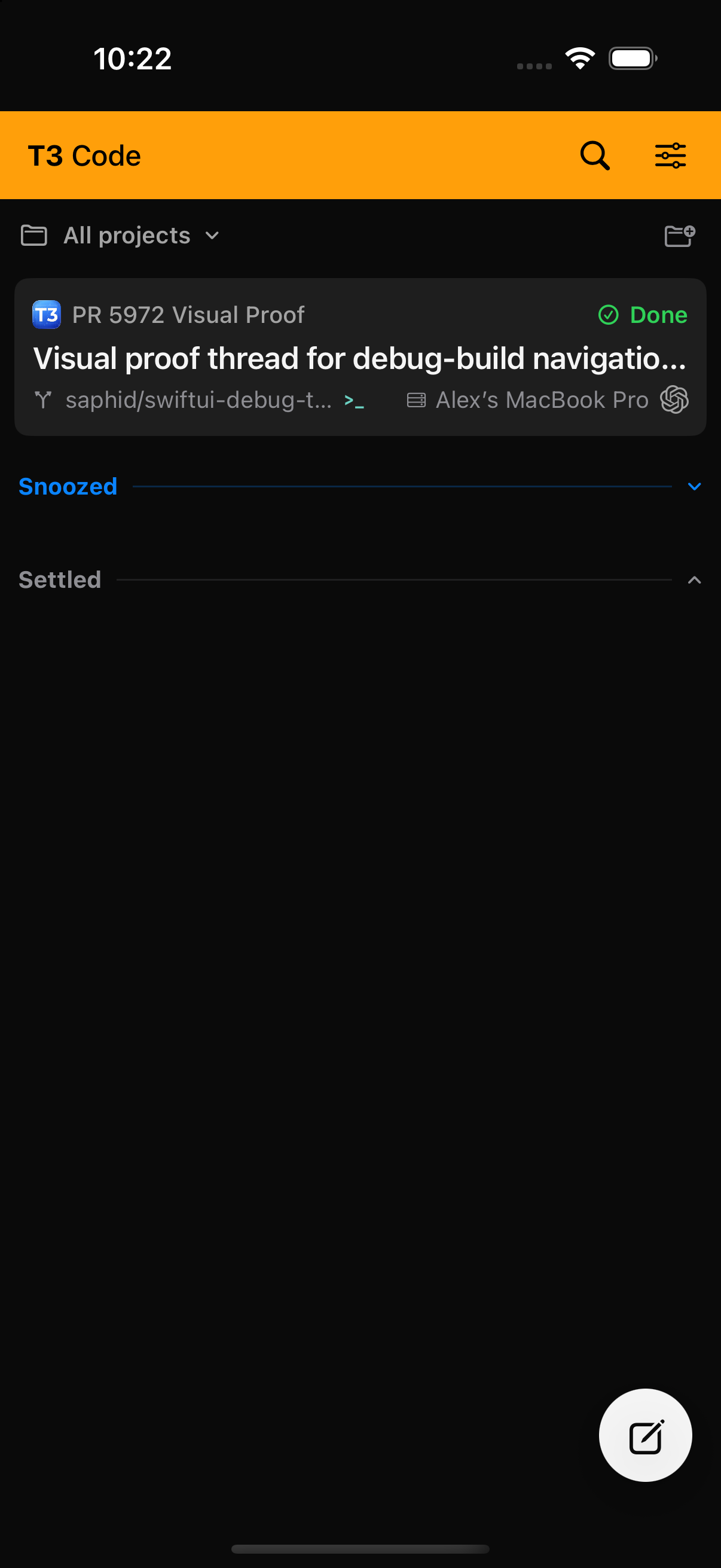 Connected dark home debug chrome