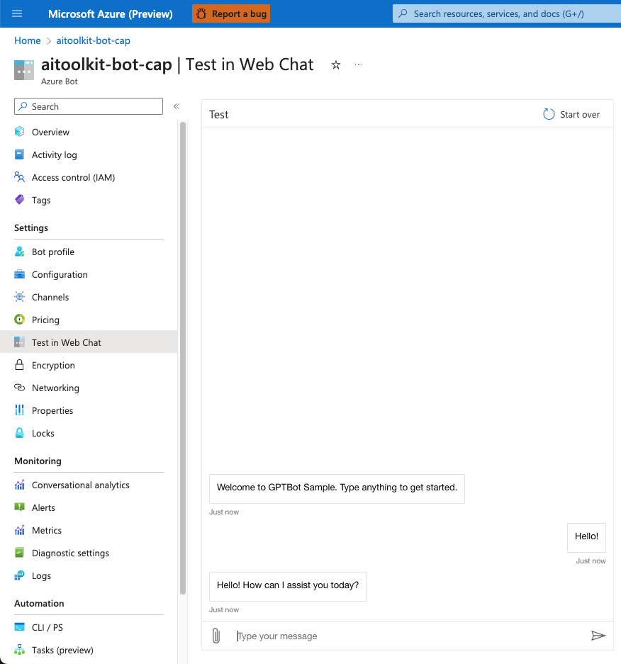 Test Web Chat