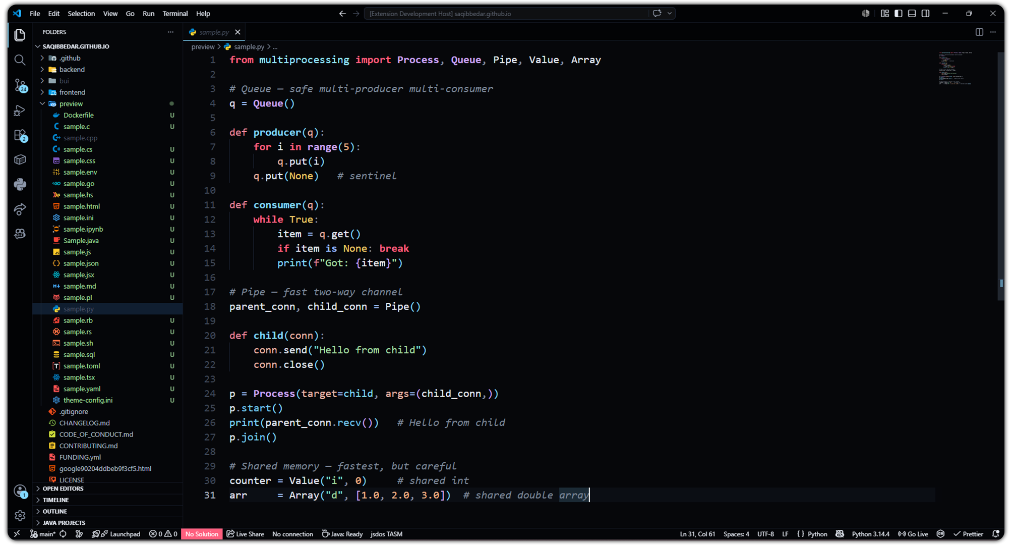 BedarX Noir theme preview