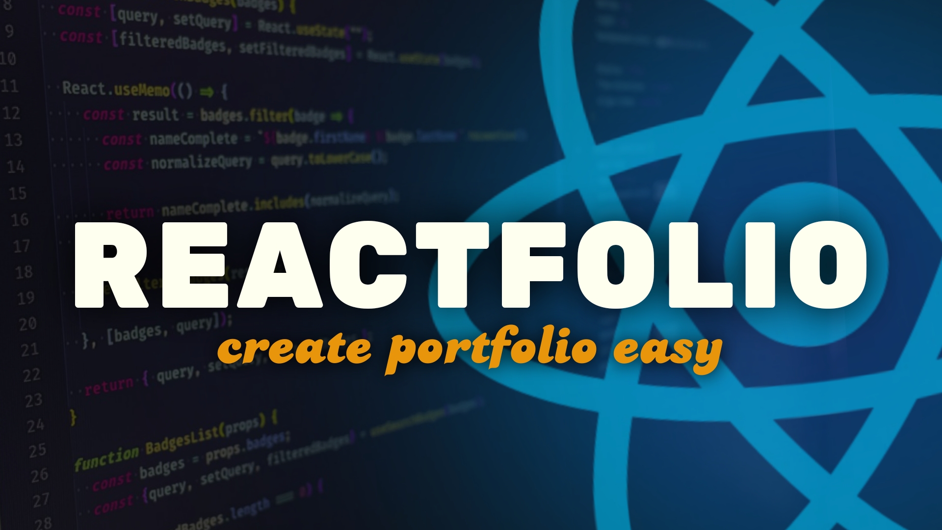 Reactfolio Header Image