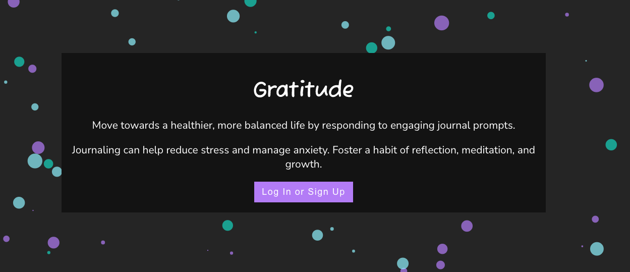 homepage of gratitude