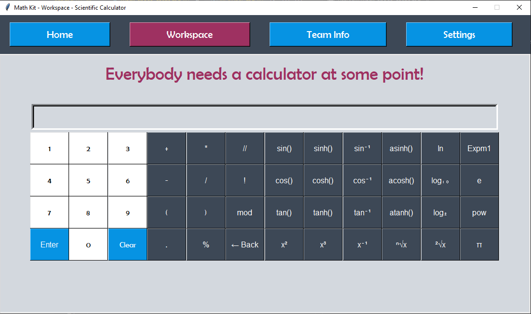 The Calculator Window