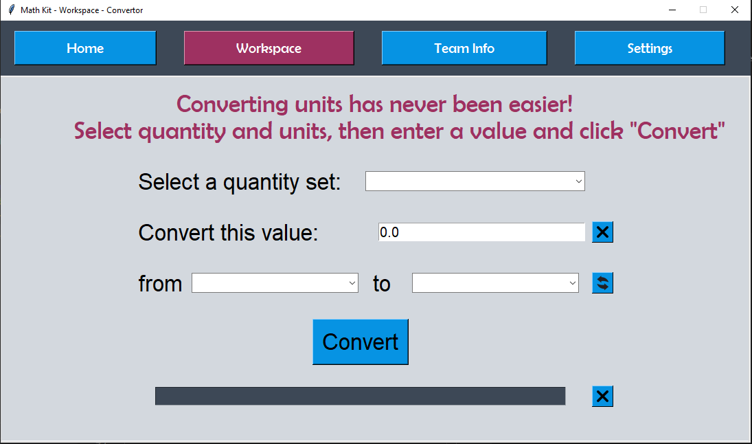 The Convertor Window