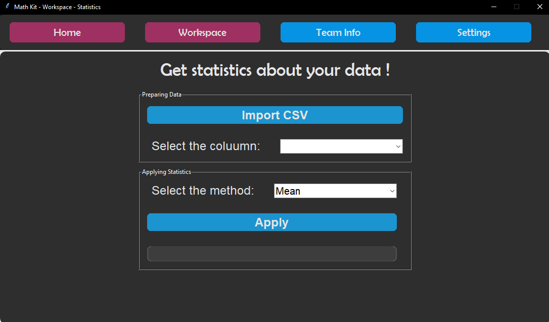 The Statistics Window