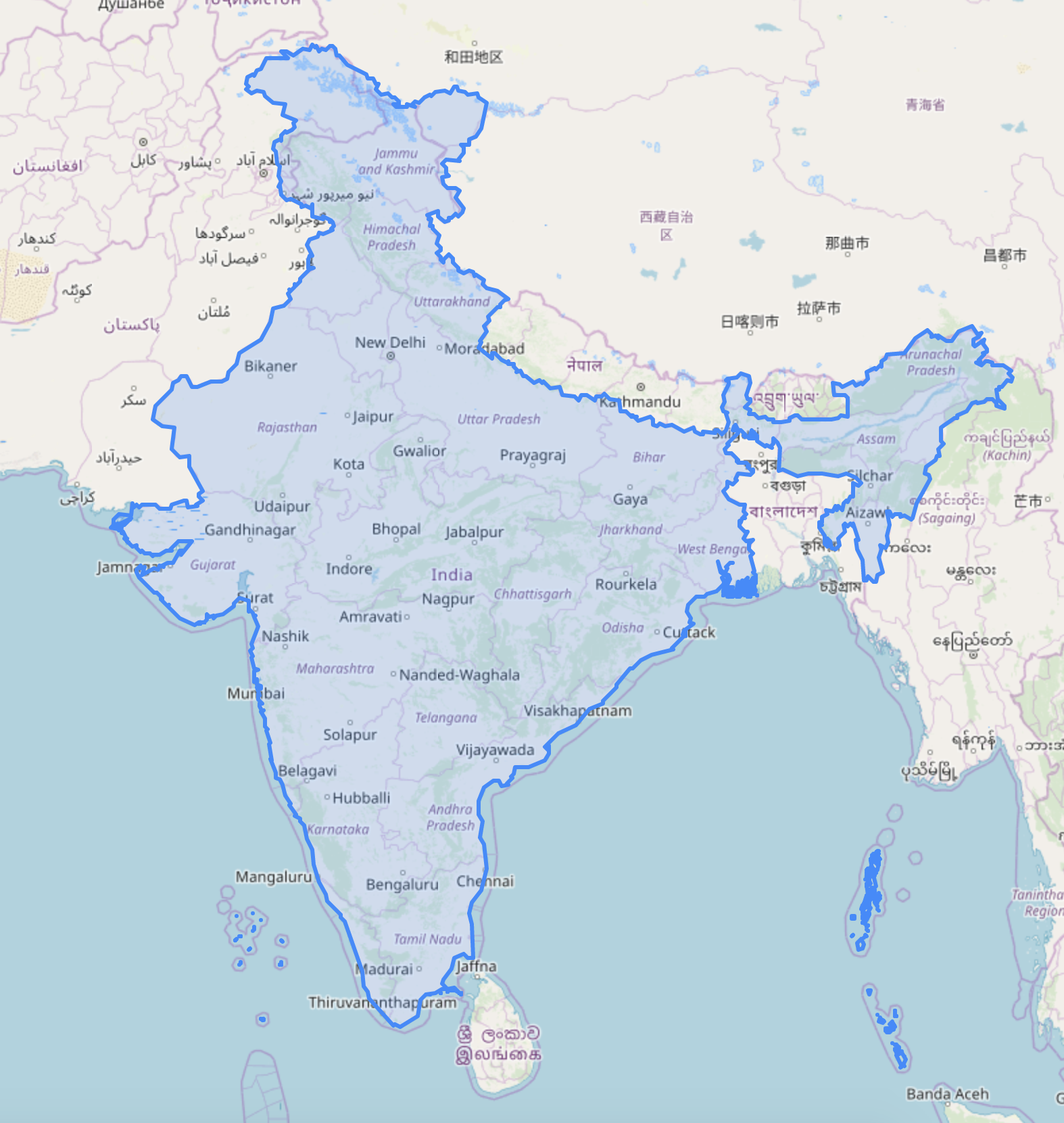 Indian Boundary Image