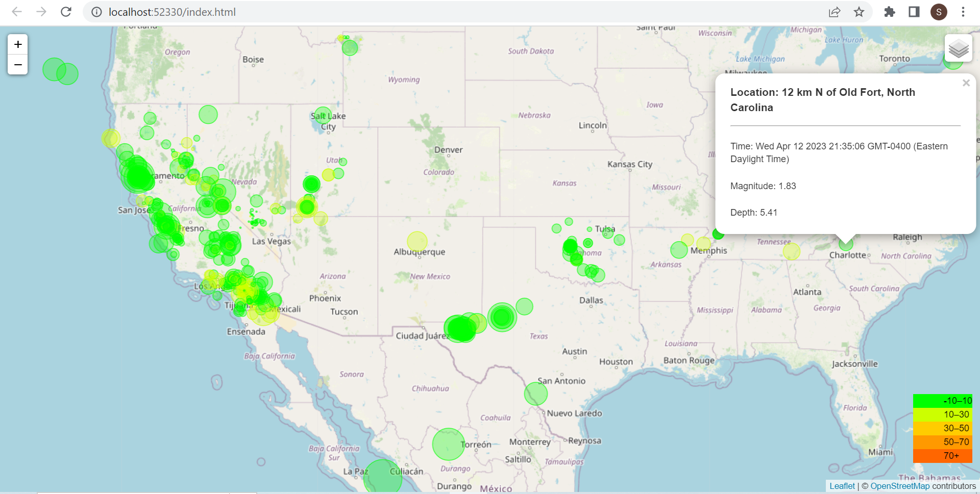 Earthquake Visualization