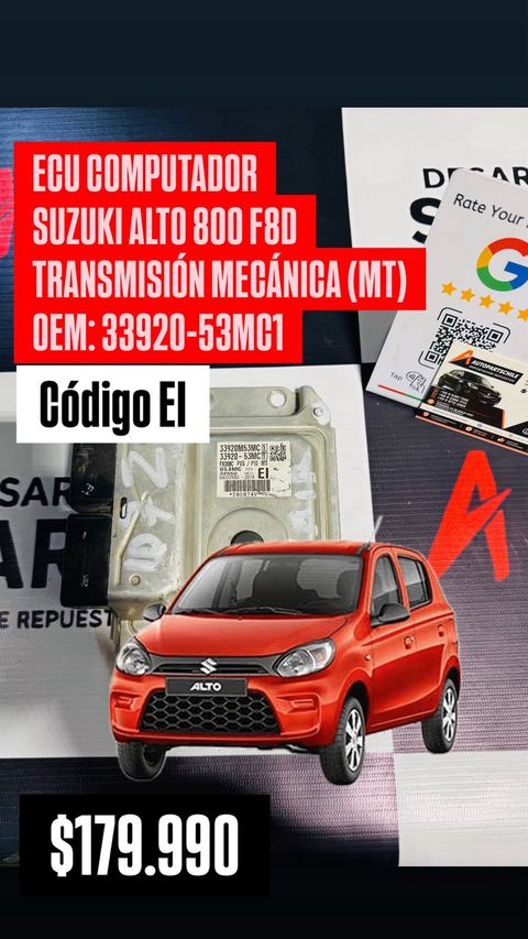 Computador de motor ECU F8D código EI Suzuki Alto 800