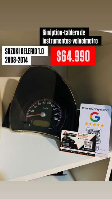 Sinóptico-tablero de instrumentos (velocímetro) Suzuki Celerio K10B