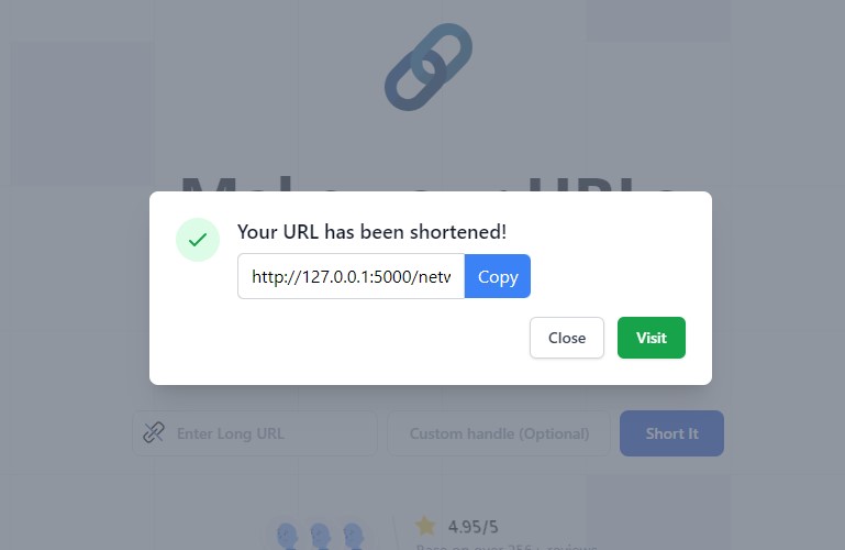 Short URL Popup