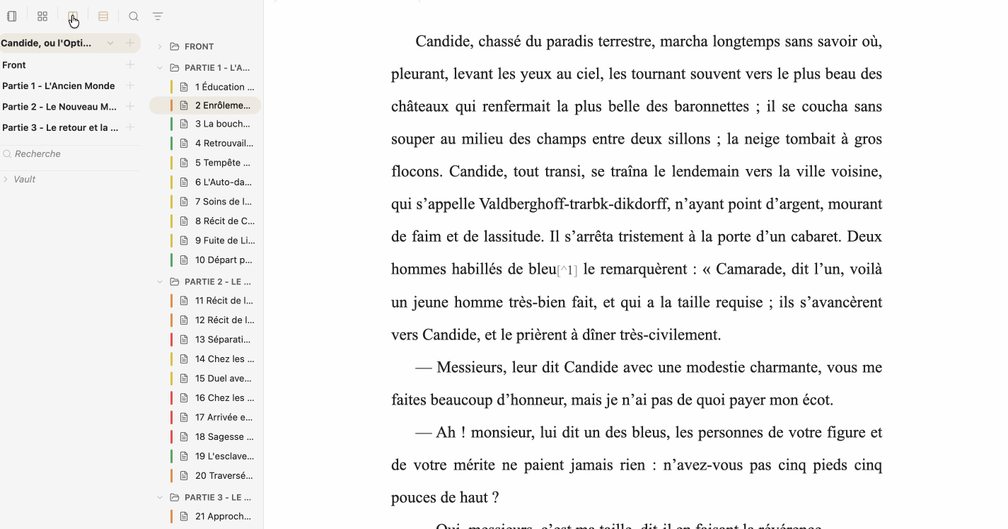 Organize a manuscript with the Feuillets Binder