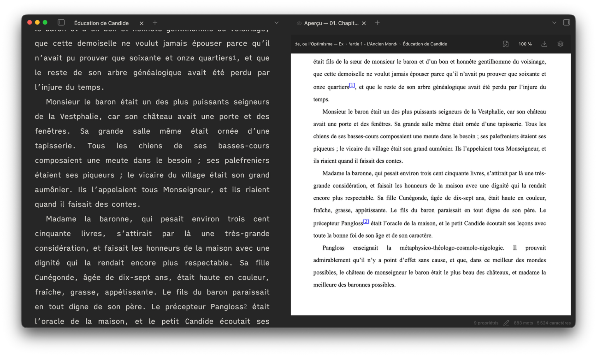 Paginated manuscript preview