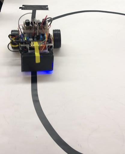 Robot following line