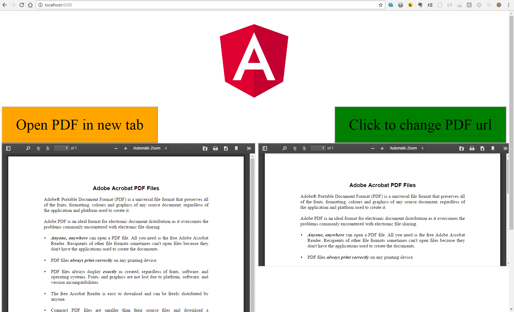 angular2+ pdfjs viewer embedded