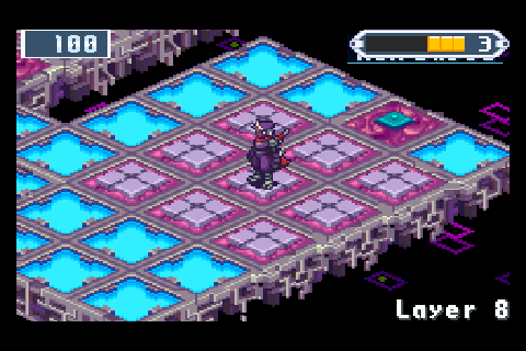 ShadeMan at the far end of a dark board