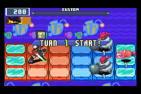 A teammate's battle: MegaMan in ShadowMan's Soul on a BN5 field, TURN 1 START!