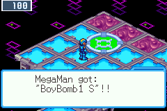 MegaMan got: BoyBomb1 S!!, the chip the Darkloid's signal left