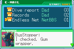 Another post: BusStopper: I checked. Gum wrapper.