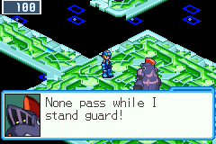 KnightMan speaks with his own face: None pass while I stand guard!