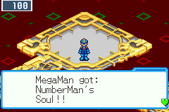 After NumberMan's Guardian Data: MegaMan got: NumberMan's Soul!!