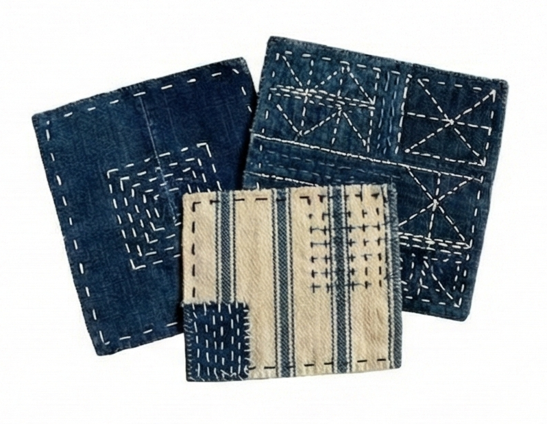 Sashiko 로고 — 일본 전통 보강 바느질 기법에서 이름을 따왔습니다