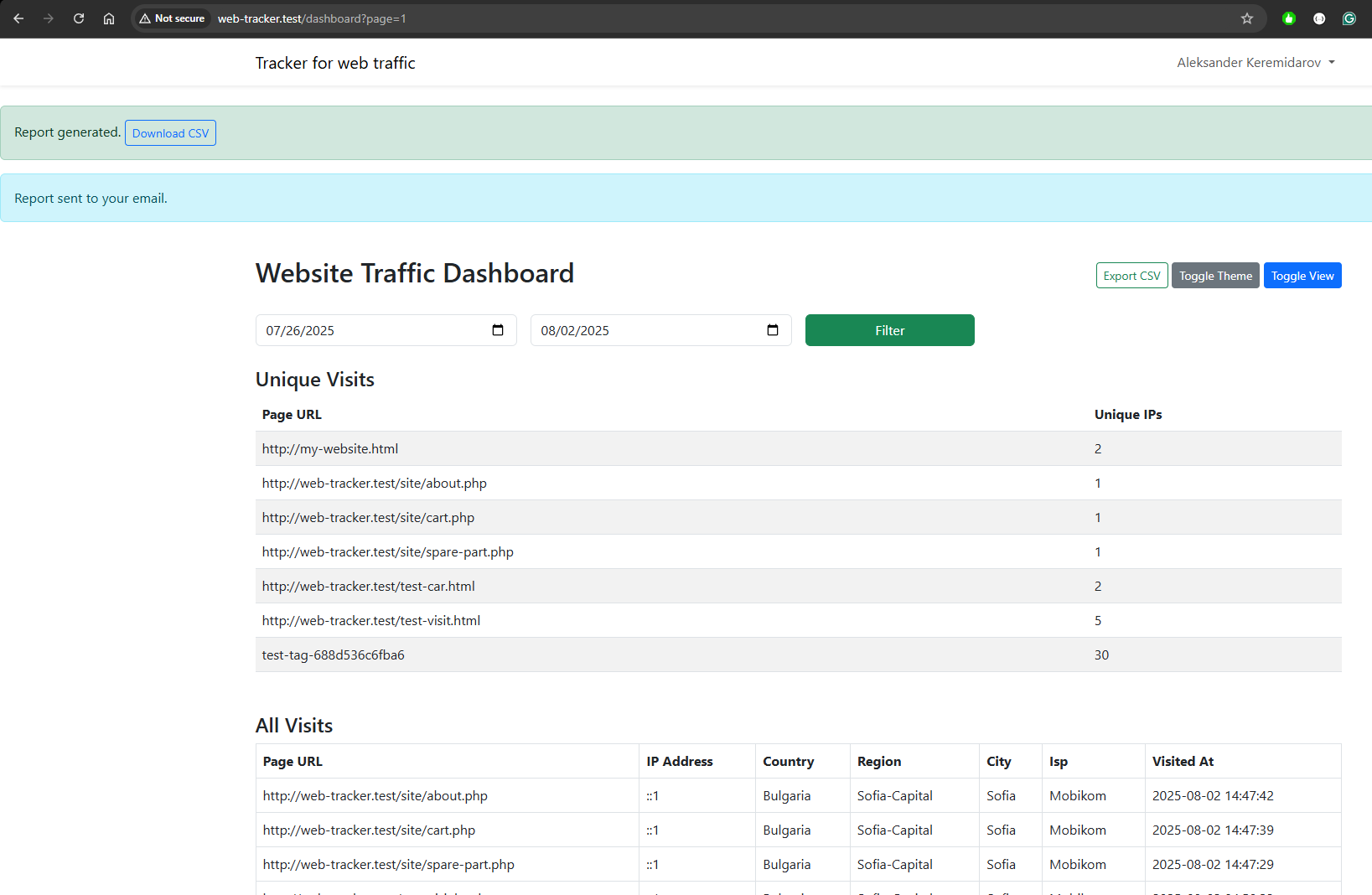 traffic_tracker — screenshot