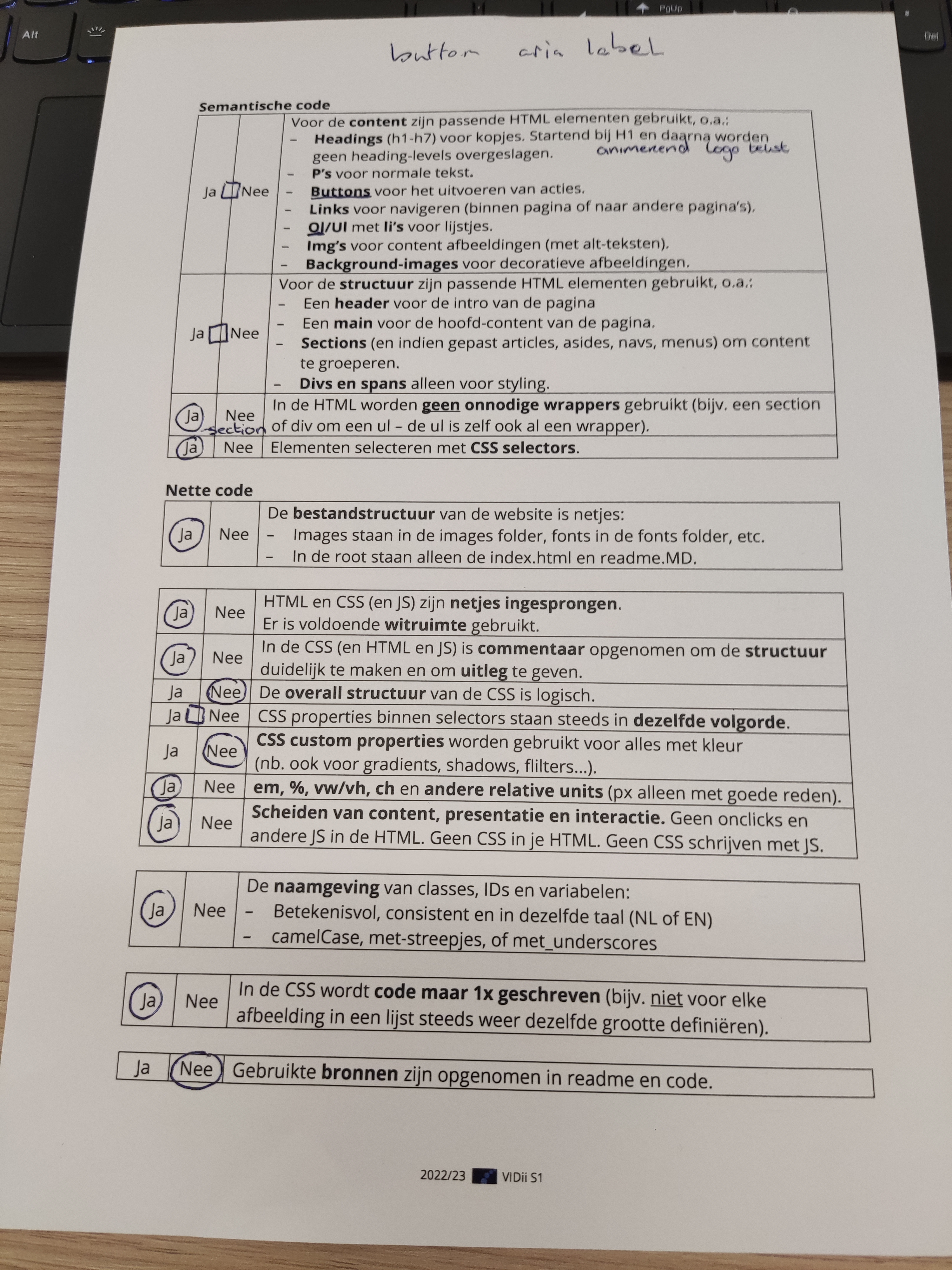 feedbackformulier achterzijde