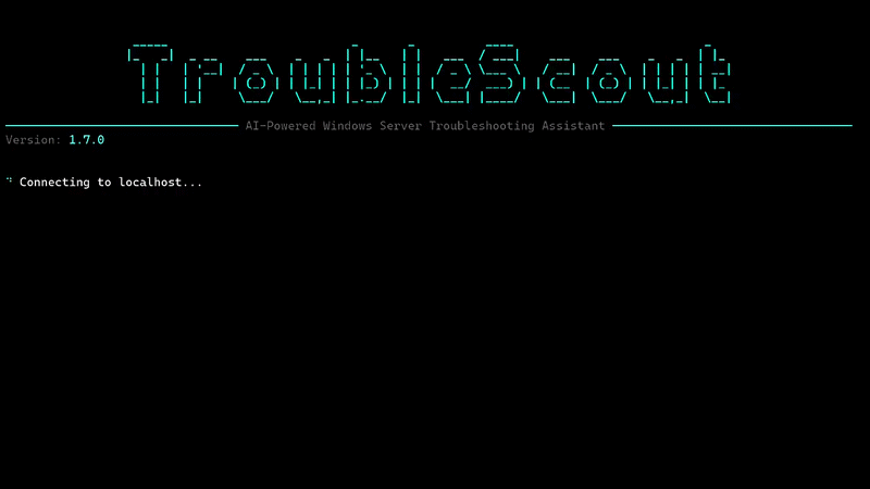 TroubleScout demo showing a sample troubleshooting session