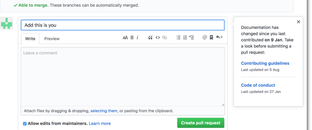 submit pull request