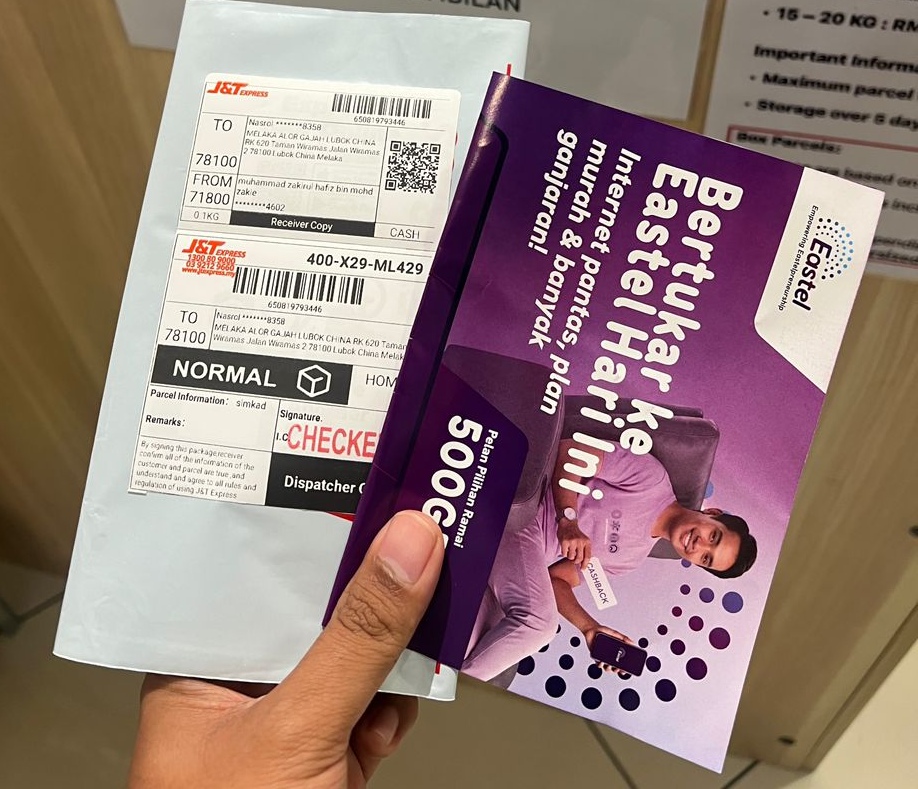 SIM Eastel dihantar terus ke rumah anda