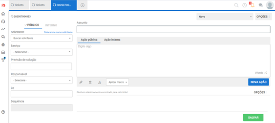 Tela de login Movidesk