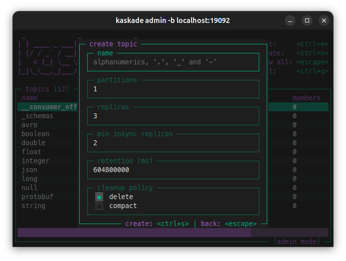 kaskade:kaskade is a kafka text user interface that allows you to ...