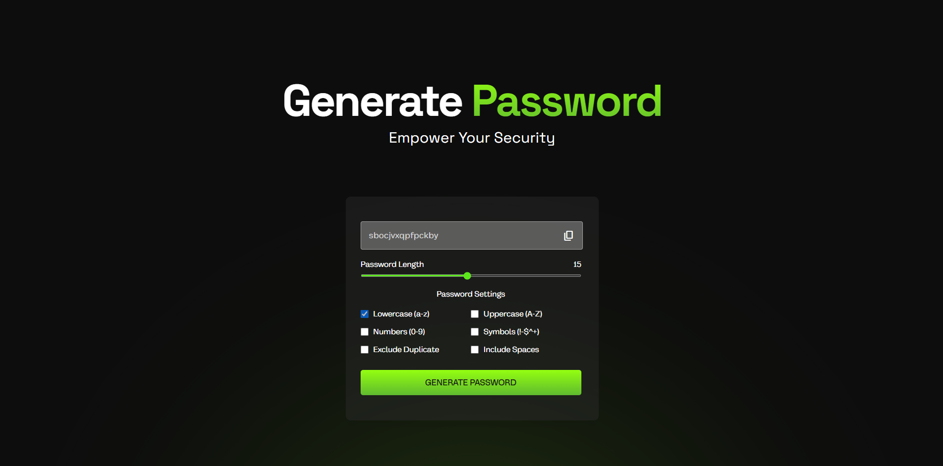 Password Generator Preview