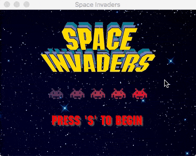 Space Invaders game on a Mac