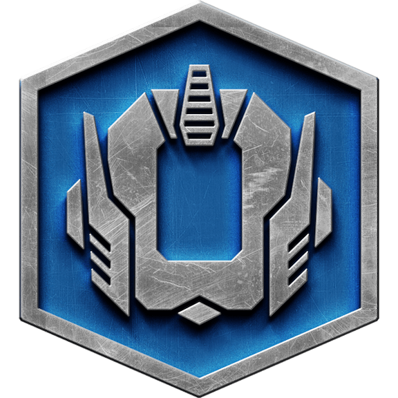 Optimus avatar: Transformer's head shaped as a letter “O”