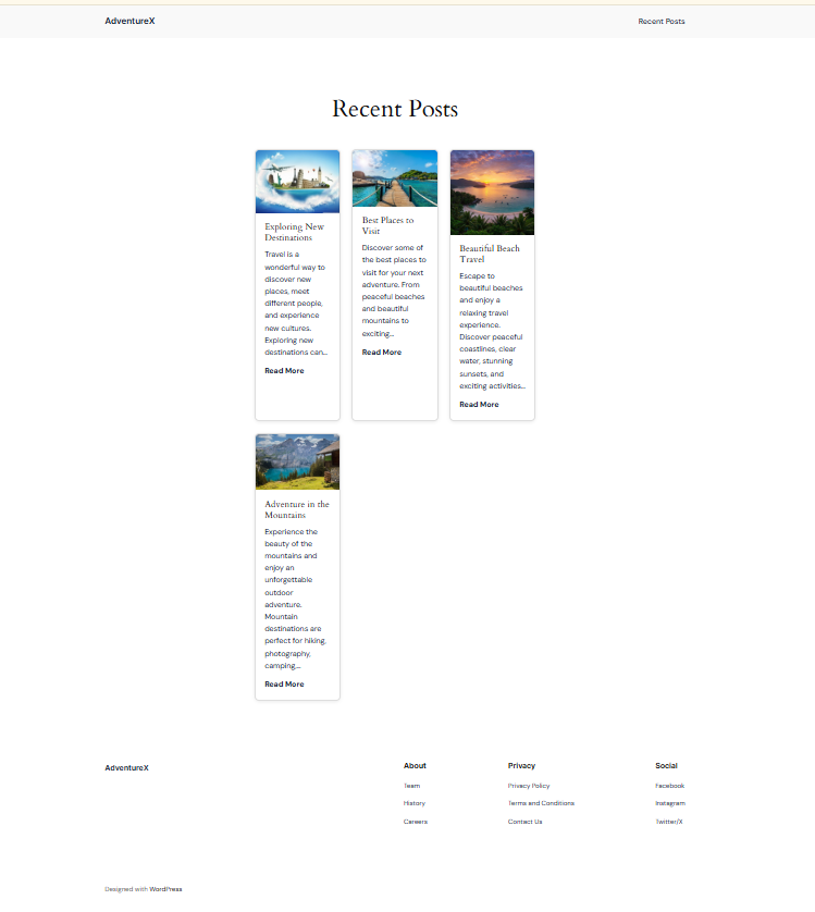 Recent Posts Grid