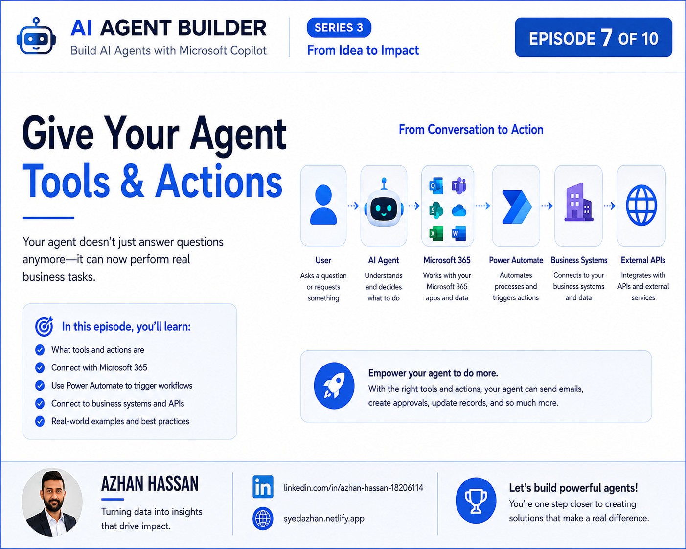 Give Your Agent Tools & Actions cover