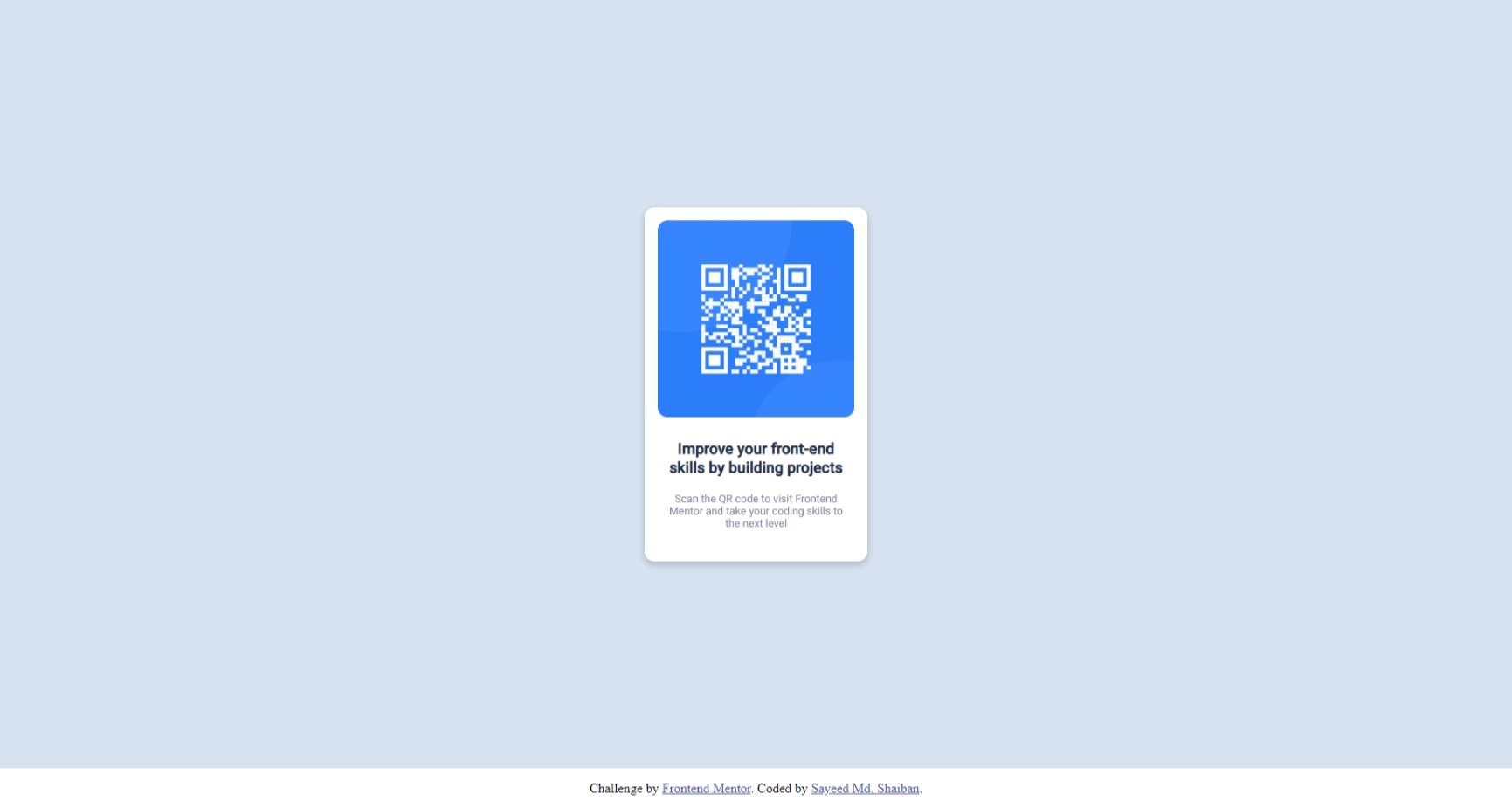 Solution preview of the QR code component challenge