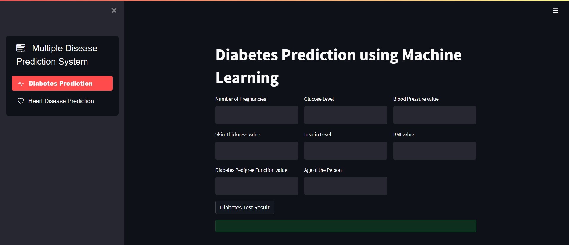 Multiple Disease Prediction System