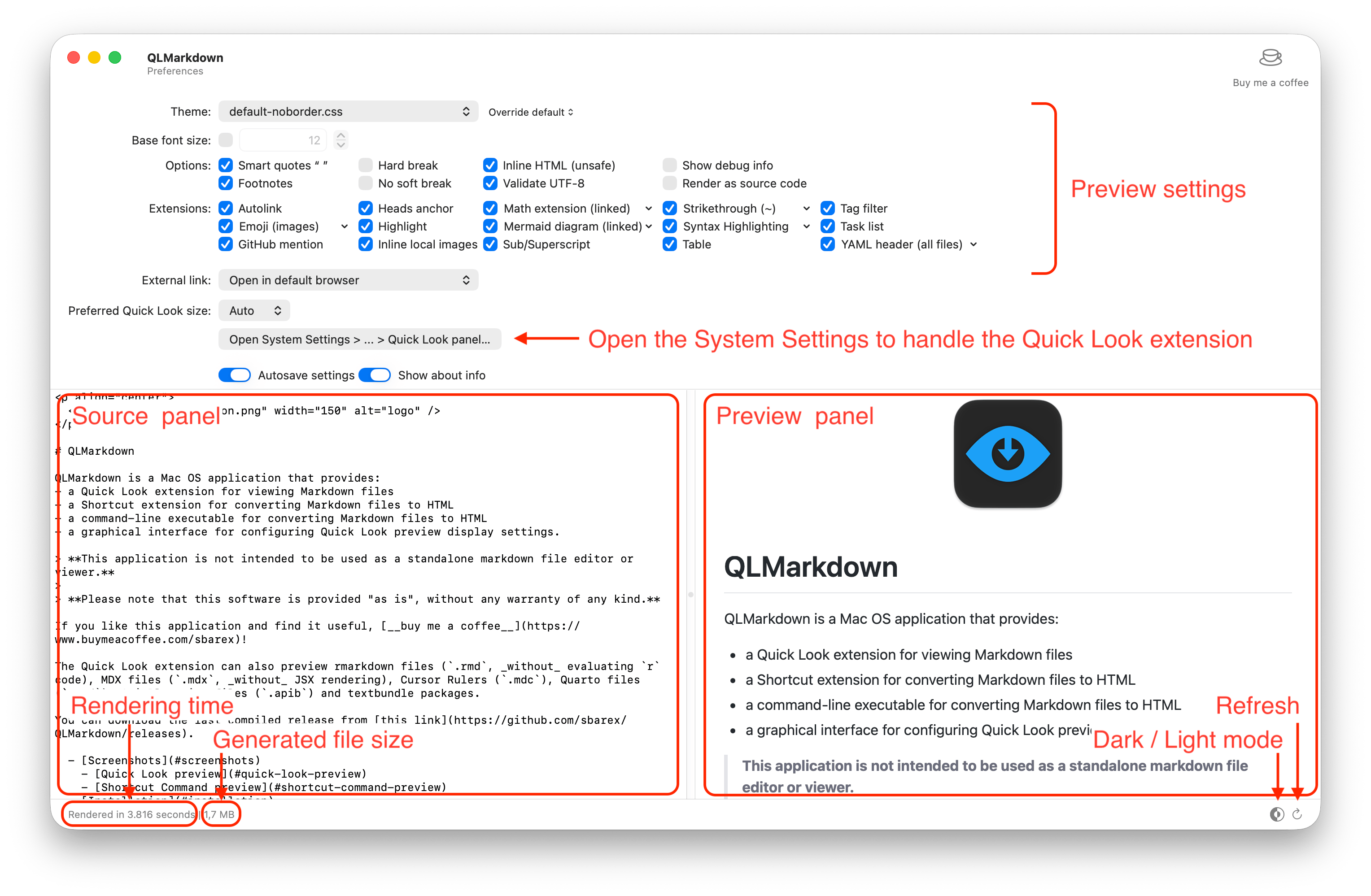 main interface