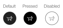 Darstellung des Tertiary Buttons mit Icon