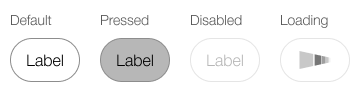 Darstellung des Tertiary Buttons mit Label