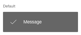 Image of the notification component to display confirmation messages