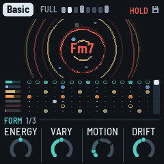 Dub hold: the rings, the chord's name and HOLD in red