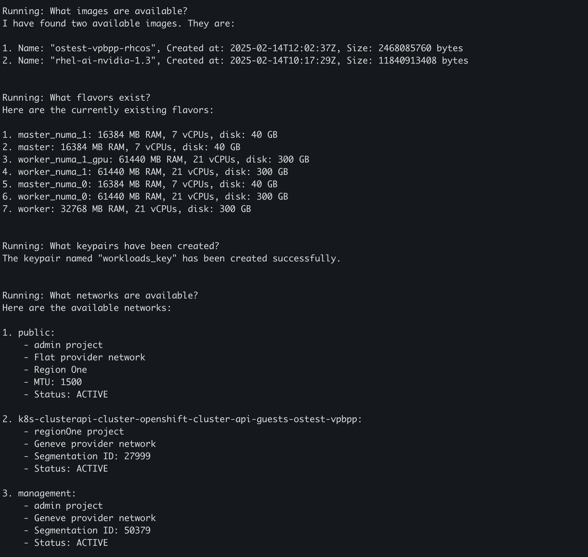 Openstack MCP client