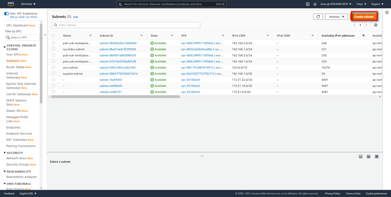 create Subnet 