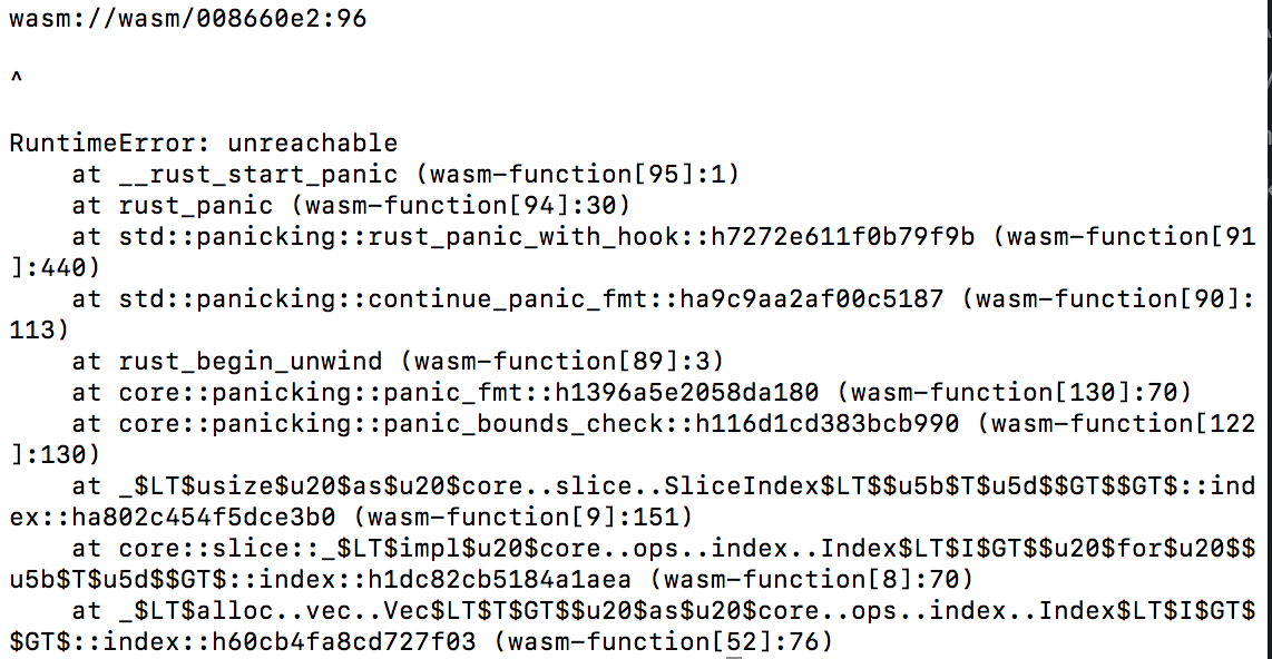 Node console without panic hook