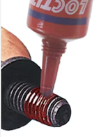 Applied liquid thread locker